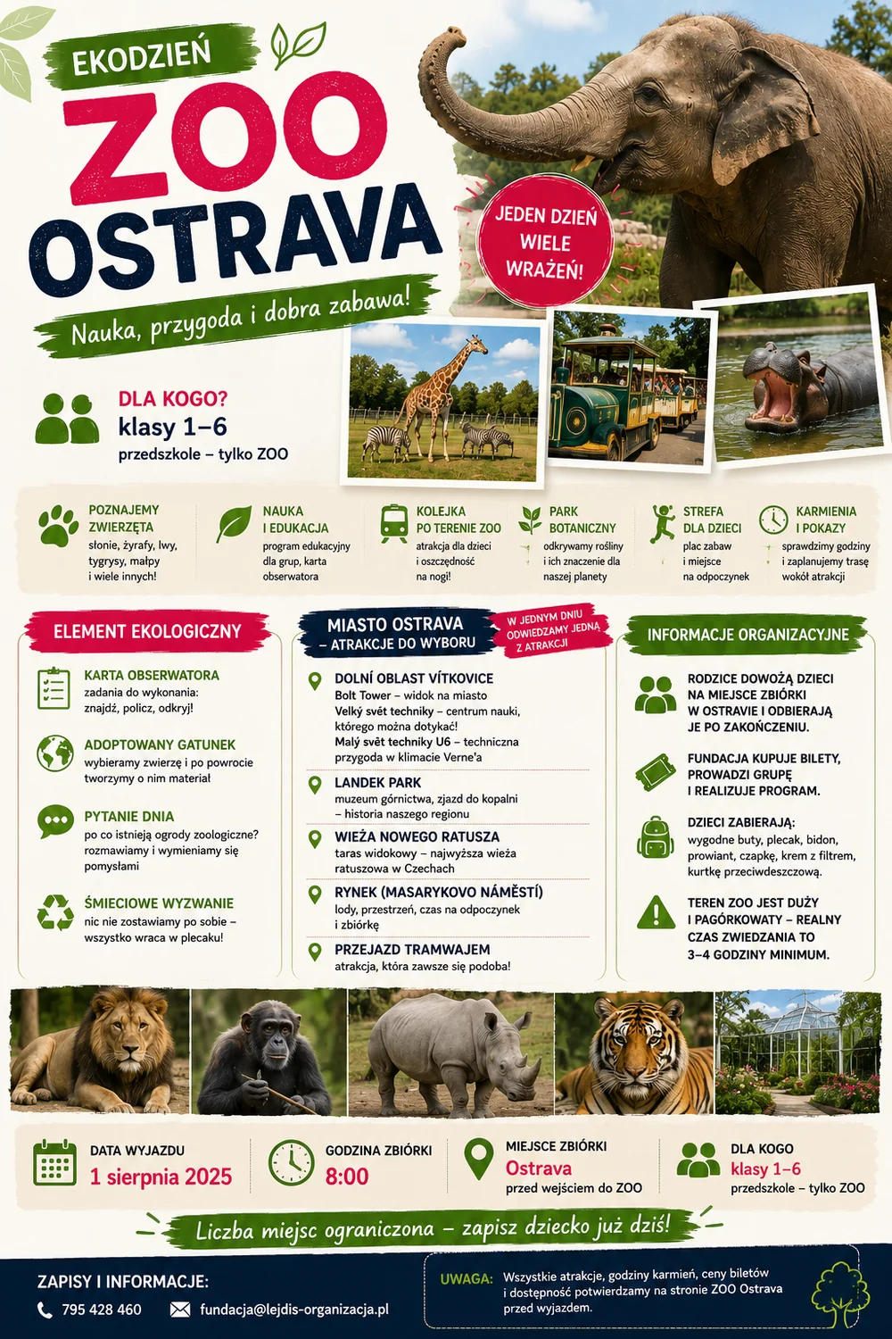 Ekodzień w ZOO Ostrava — wyjazd edukacyjny